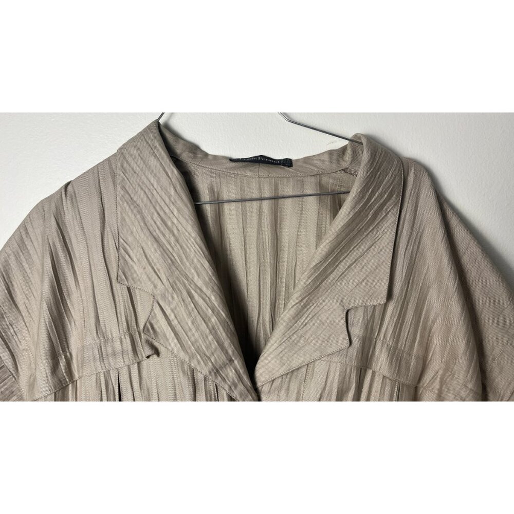 LOUIS FERAUD PLEATS ARCHIVAL SAFARI BUTTON UP SHIRT S - Picture 3 of 14